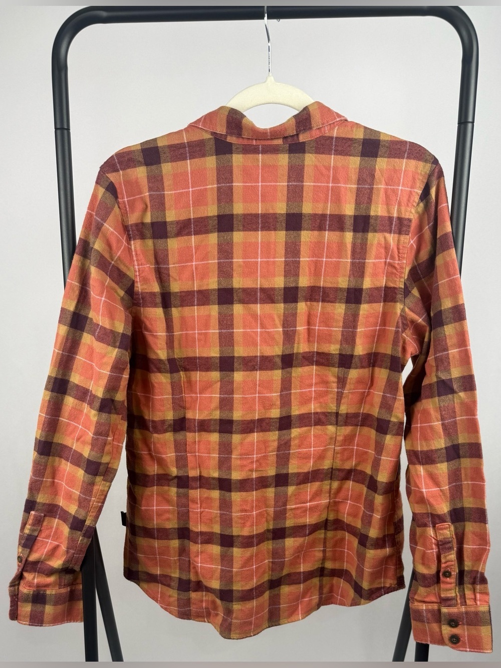 Patagonia Organic Cotton Midweight Fjord Flannel Shirt Burl Red Women’s M - Picture 5 of 8